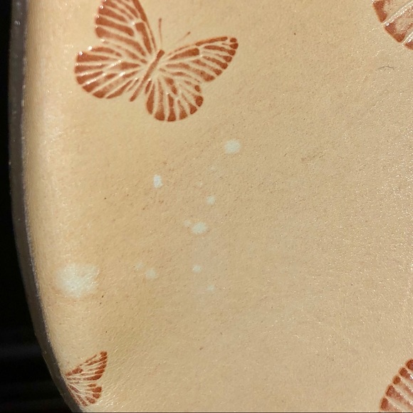 Valerie Stevens leather tooled butterfly Purse - Picture 7 of 8